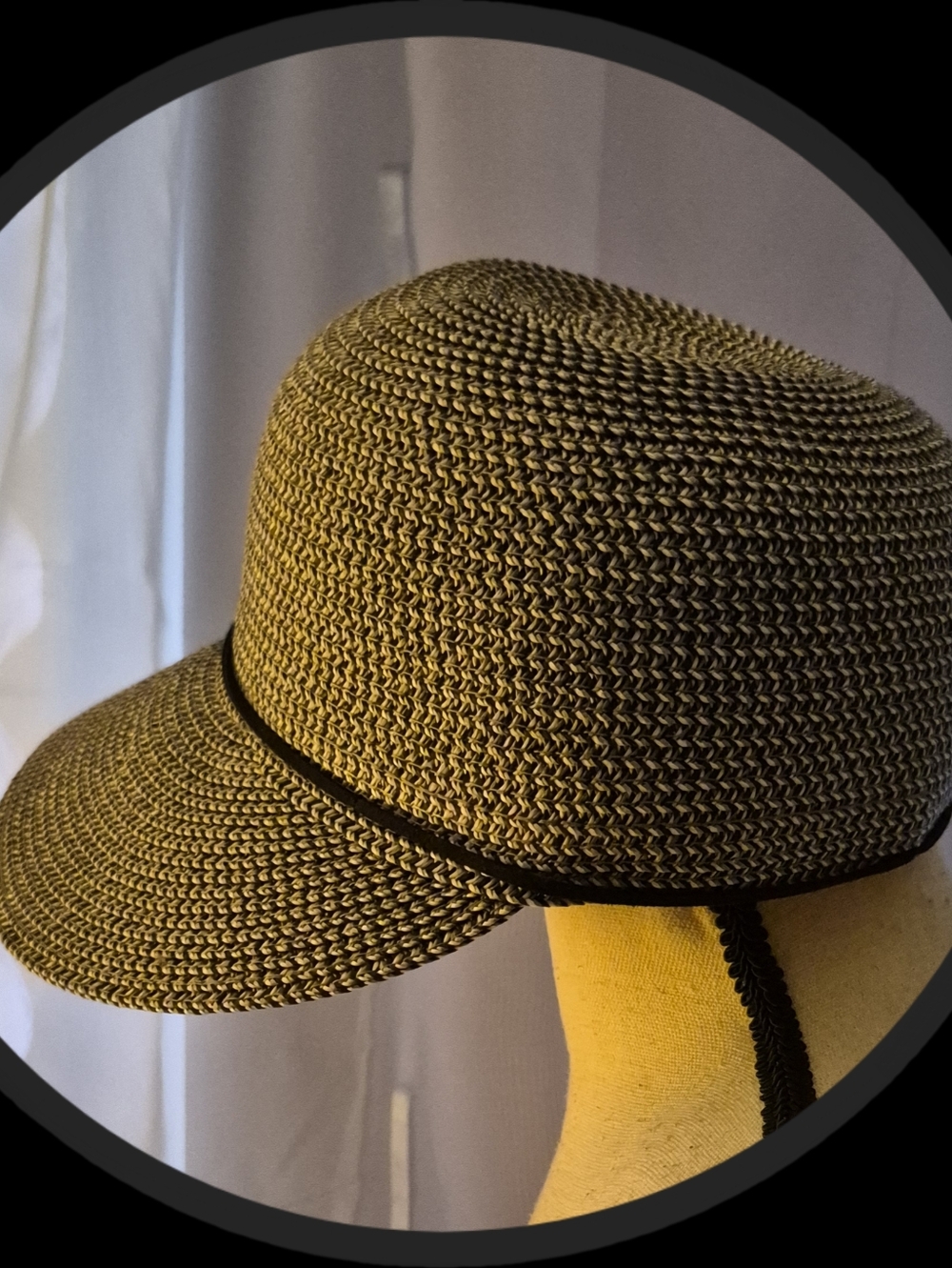 Nine West Women's Split Brim 'Face Framer UPF50+ Open Back Sun Hat w/Hatband